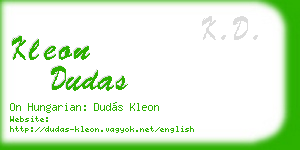 kleon dudas business card